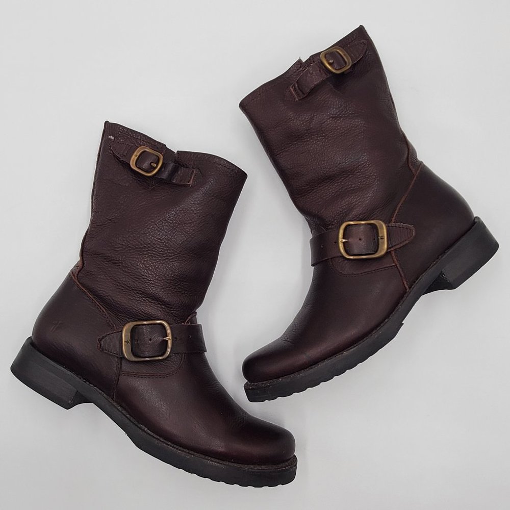 Frye Leather Moto Boots - Picture 3 of 15